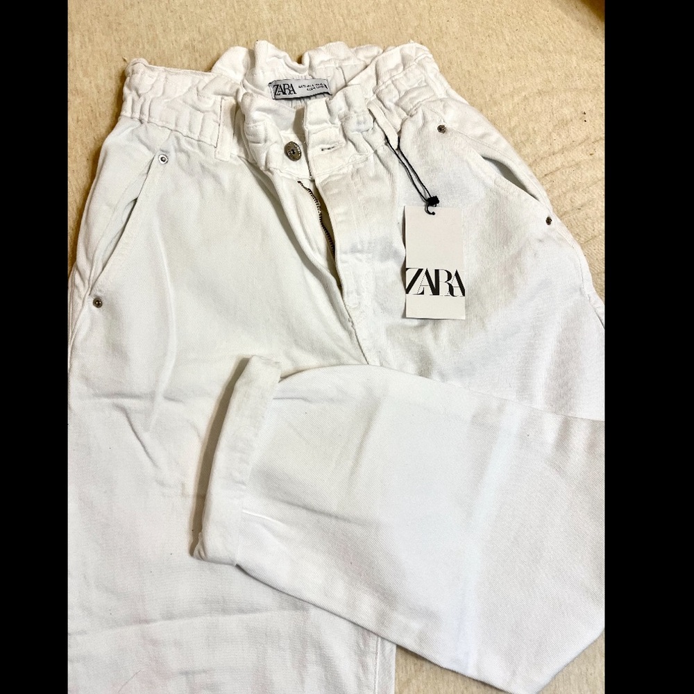 ZARA White Denim Pants